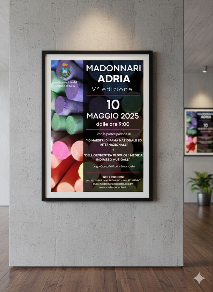 Manifesto ufficiale o materiale di comunicazione grafica del progetto Madonnari Adria