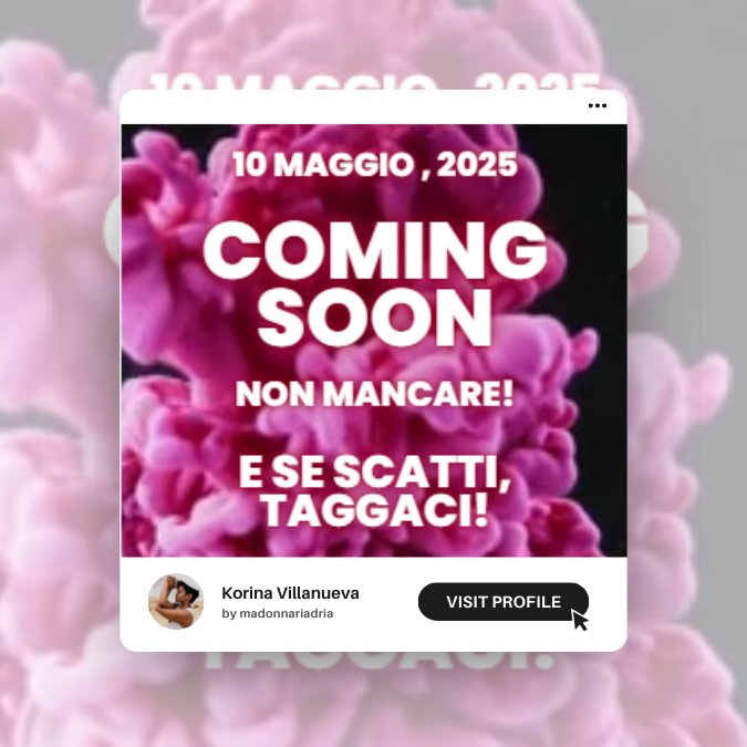 Visual utilizzato nei social media per promuovere Madonnari Adria con elementi grafici coordinati